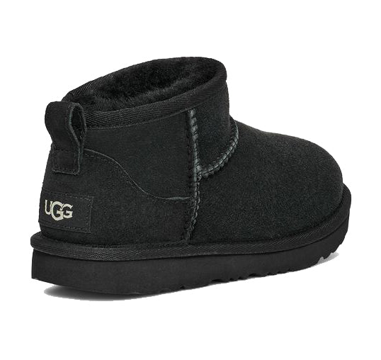 UGG Big Kid's Classic Ultra Mini Black