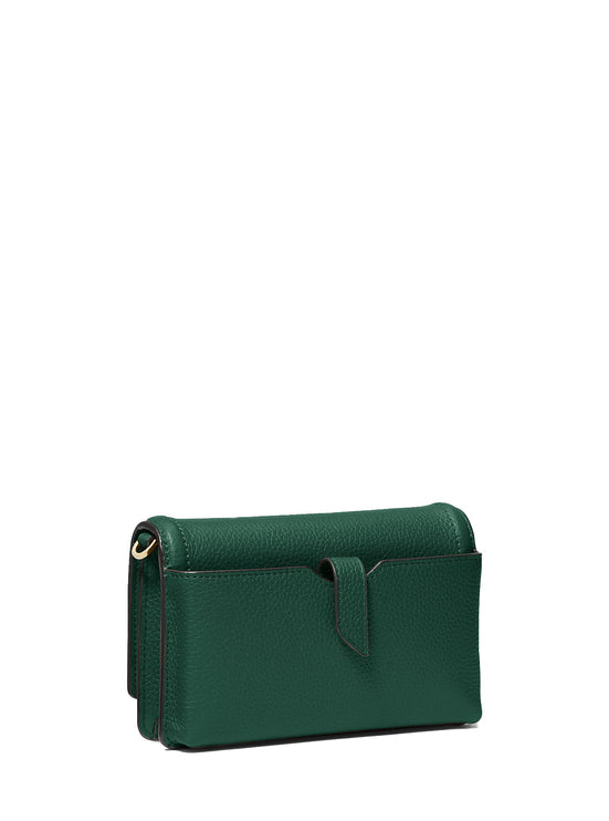 Michael Kors Women's Jet Set Small Pebbled Leather Smartphone Convertible Crossbody Bag Bosco