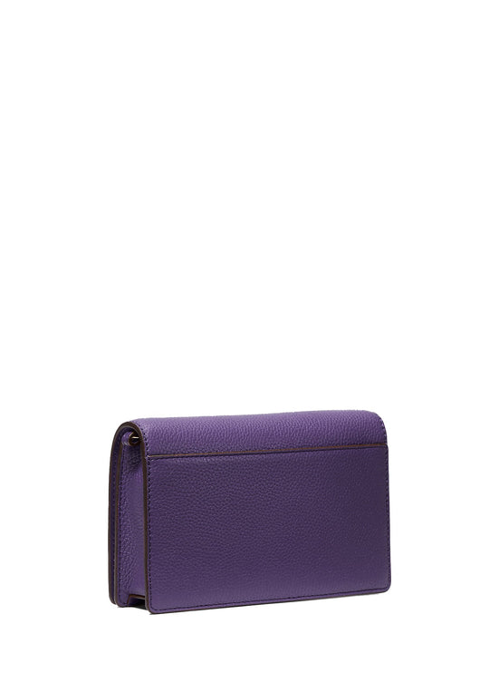 Michael Kors Women's Jet Set Medium Pebbled Leather Crossbody Bag Iris