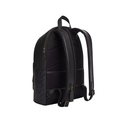 Coach Unisex West Backpack In Signature Canvas Gunmetal/Charcoal/Black