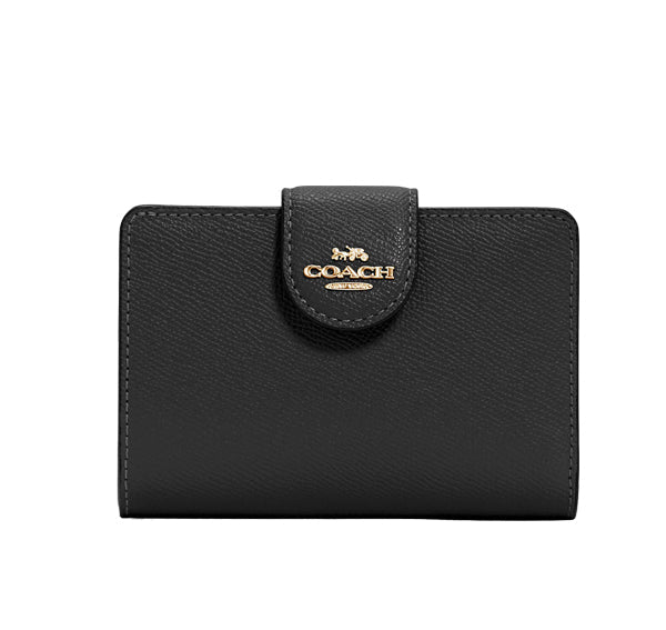 Coach Women's Medium Corner Zip Wallet Gold/Black