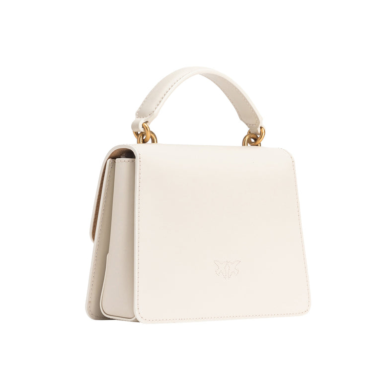 Pinko Women's Mini Love Bag One Top Handle Light Simply White