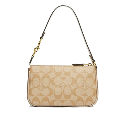 Coach Women's Nolita 19 In Blocked Signature Canvas Gold/Light Khaki/Ivory Multi - Ready to Ship