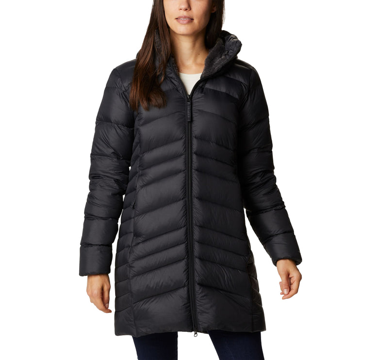 Columbia Women's Autumn Park Down Hooded Mid Jacket Black - Special Price