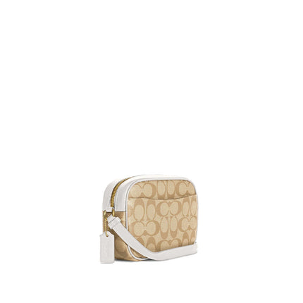 Coach Women's Mini Jamie Camera Bag In Signature Canvas Gold/Light Khaki Chalk