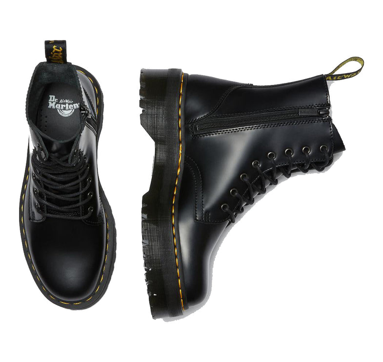 Dr. Martens Women's Jadon Smooth Leather Platform Boots Black - Special Price