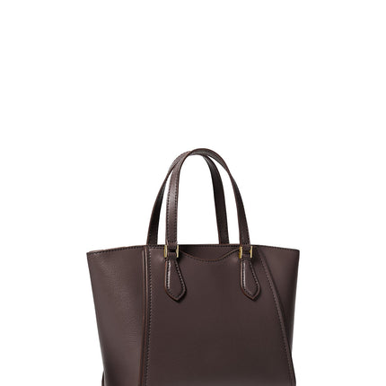 Michael Kors Women's Taryn Small Leather Convertible Crossbody Bag Chocolate