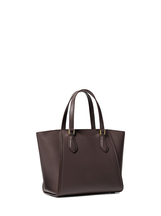 Michael Kors Women's Taryn Small Leather Convertible Crossbody Bag Chocolate