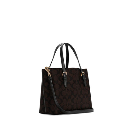 Coach Women's Mollie Tote 25 In Signature Canvas Gold/Brown Black