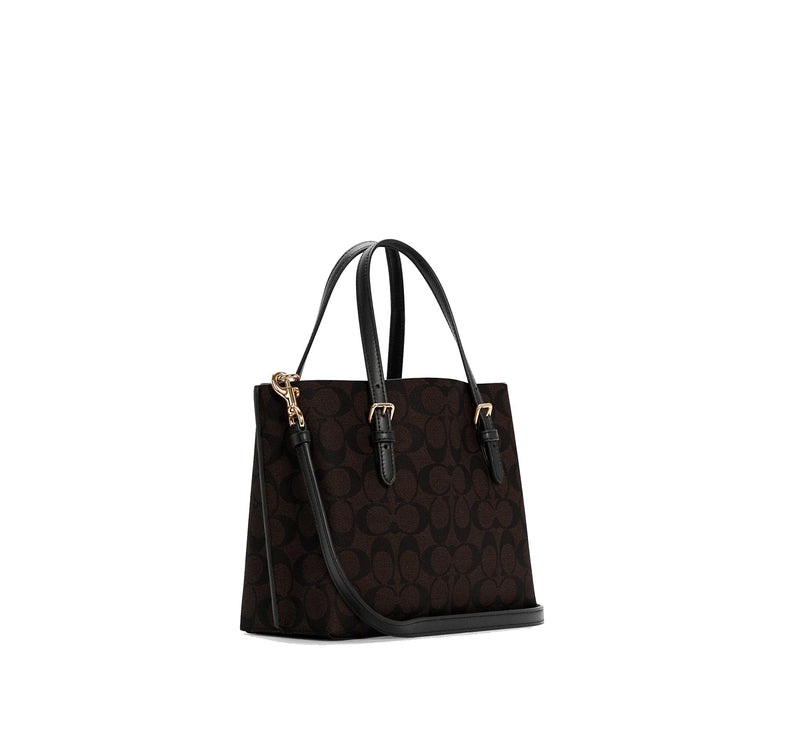 Coach Women's Mollie Tote 25 In Signature Canvas Gold/Brown Black