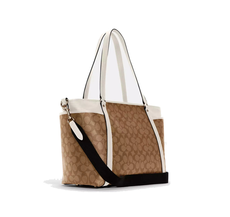 Coach Women's Baby Bag In Signature Canvas Gold/Khaki/Chalk