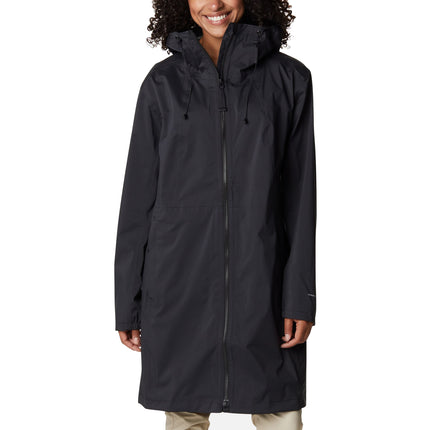 Columbia Women's Weekend Adventure Long Rain Shell Black