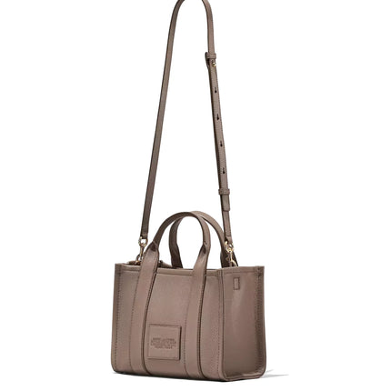 Marc Jacobs Women's The Leather Small Tote Bag Cement - Ready to Ship