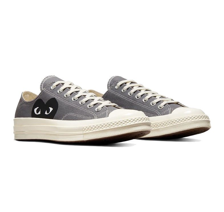 Converse x Comme des Garçons PLAY Chuck 70 Low Top Grey/Black/Egret - Special Price