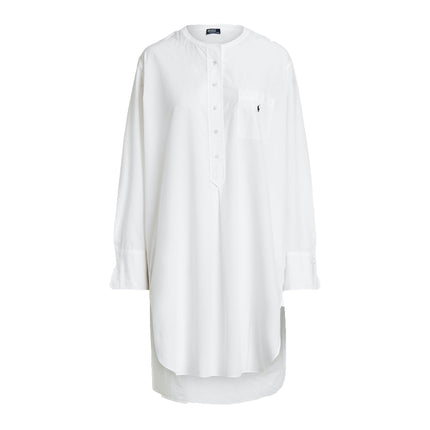 Polo Ralph Lauren Women's Poplin Sleep Shirt White Cloud