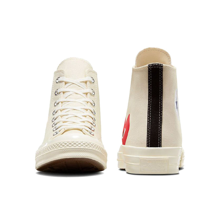 Converse x Comme des Garçons PLAY Chuck 70 High Top Milk/Red/Black