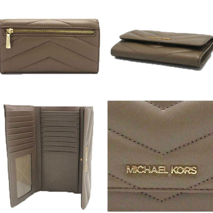 Michael Kors Women's Jet Set Travel Soft Quilted Leather Large Trifold Wallet Dusk - Ready to Ship