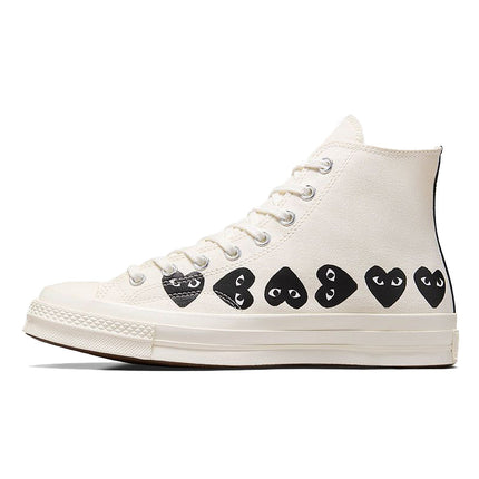 Converse x Comme des Garçons PLAY Chuck 70 Multi Heart High Top Milk/Black/Egret