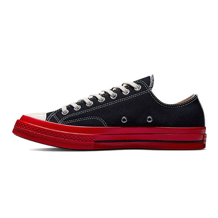 Converse x Comme des Garçons PLAY Chuck 70 Low Top Black/Red/Egret - Special Price