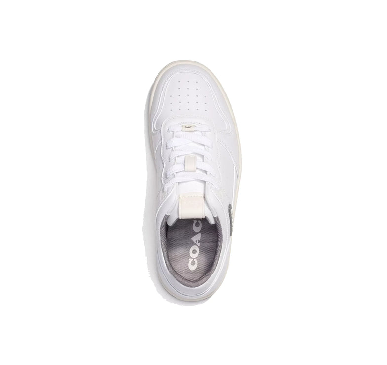 Coach Women's C201 Low Top Sneaker Optic White/Heather Grey