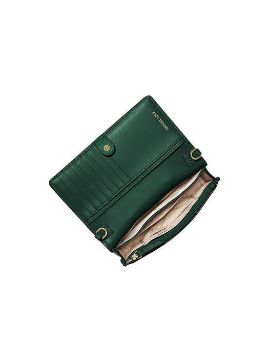 Michael Kors Women's Jet Set Small Pebbled Leather Smartphone Convertible Crossbody Bag Bosco