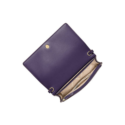Michael Kors Women's Jet Set Medium Pebbled Leather Crossbody Bag Iris