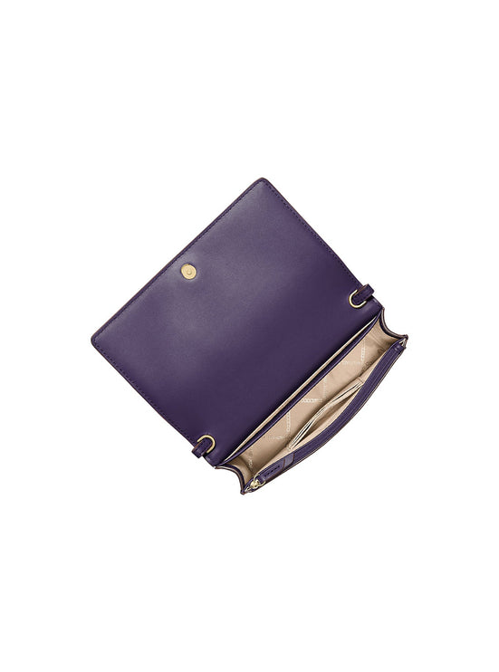 Michael Kors Women's Jet Set Medium Pebbled Leather Crossbody Bag Iris