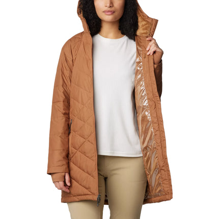 Columbia Women's Heavenly Long Hooded Jacket Camel Brown