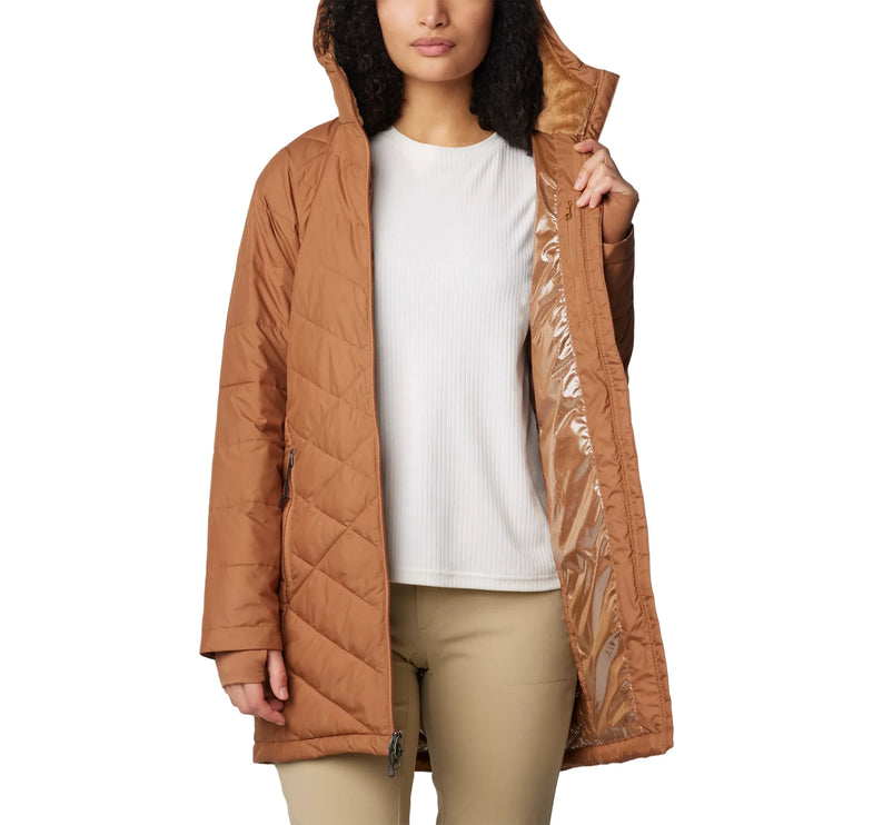 Columbia Women's Heavenly Long Hooded Jacket Camel Brown