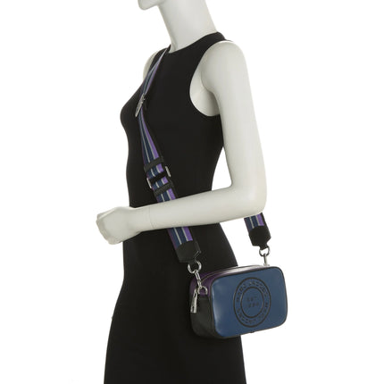 Marc Jacobs Women's Flash Leather Crossbody Bag Colorblock Azure Blue Multi