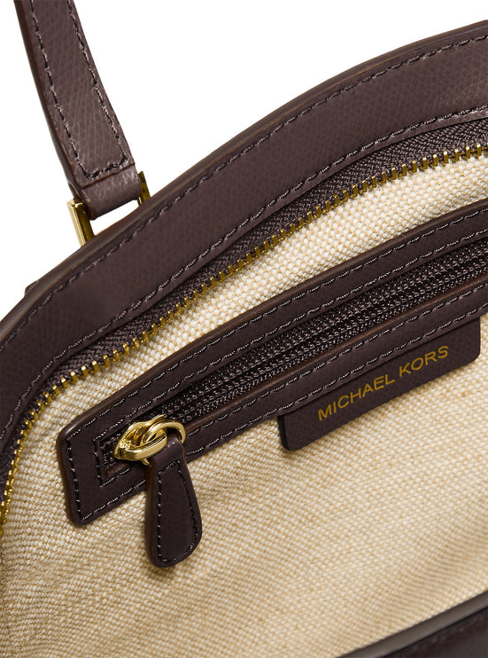 Michael Kors Women's Taryn Small Leather Convertible Crossbody Bag Chocolate