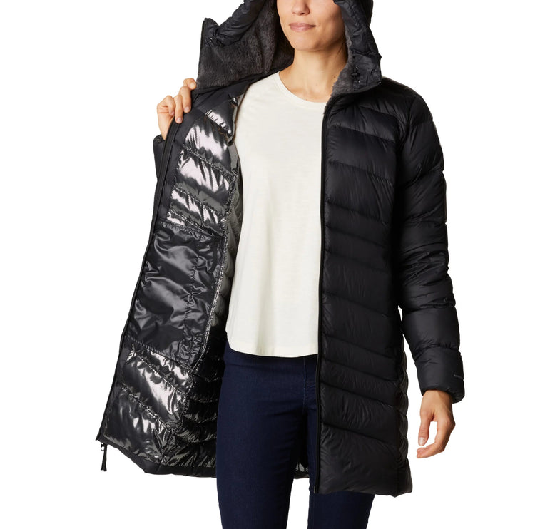 Columbia Women's Autumn Park Down Hooded Mid Jacket Black - Special Price