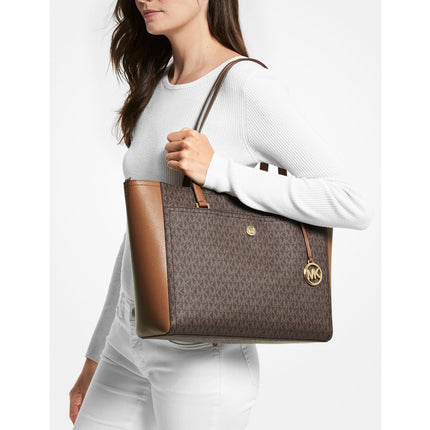 Michael Kors Women's Maisie Large Logo 3-in-1 Tote Bag Brown