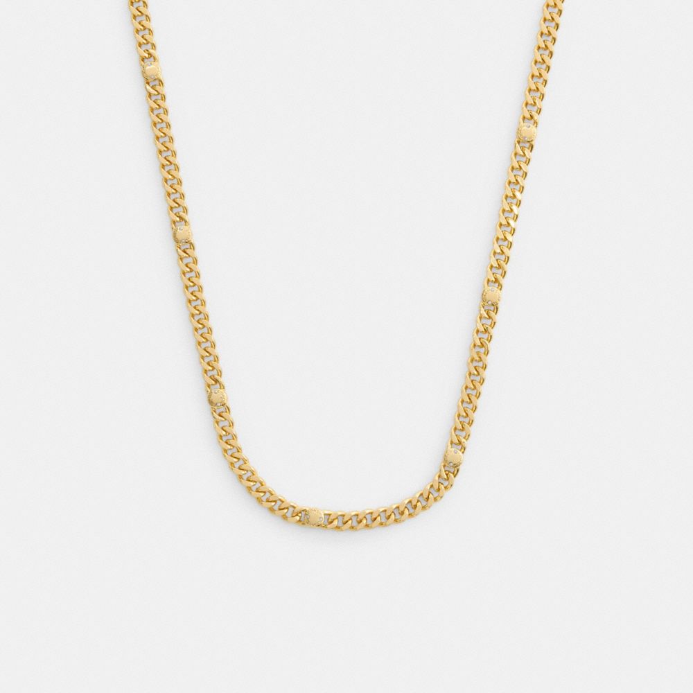 Coach Women's Rivet Curb Chain Link Necklace Gold – hepsikanadadan