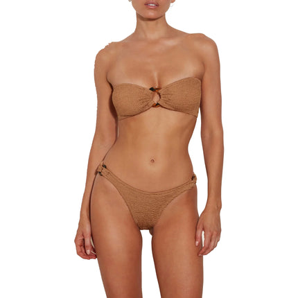 HUNZA G Women's Gloria Bikini Metallic Cocoa