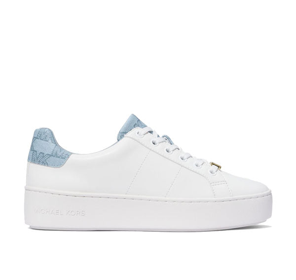 Michael Kors Women's Poppy Logo Trim Sneaker Pale Blue - Hemen Kargoda