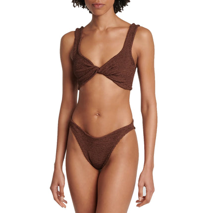 HUNZA G Women's Juno Bikini Metallic Chocolate