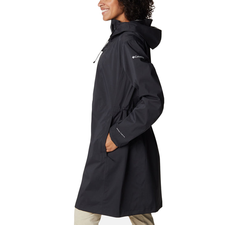 Columbia Women's Weekend Adventure Long Rain Shell Black