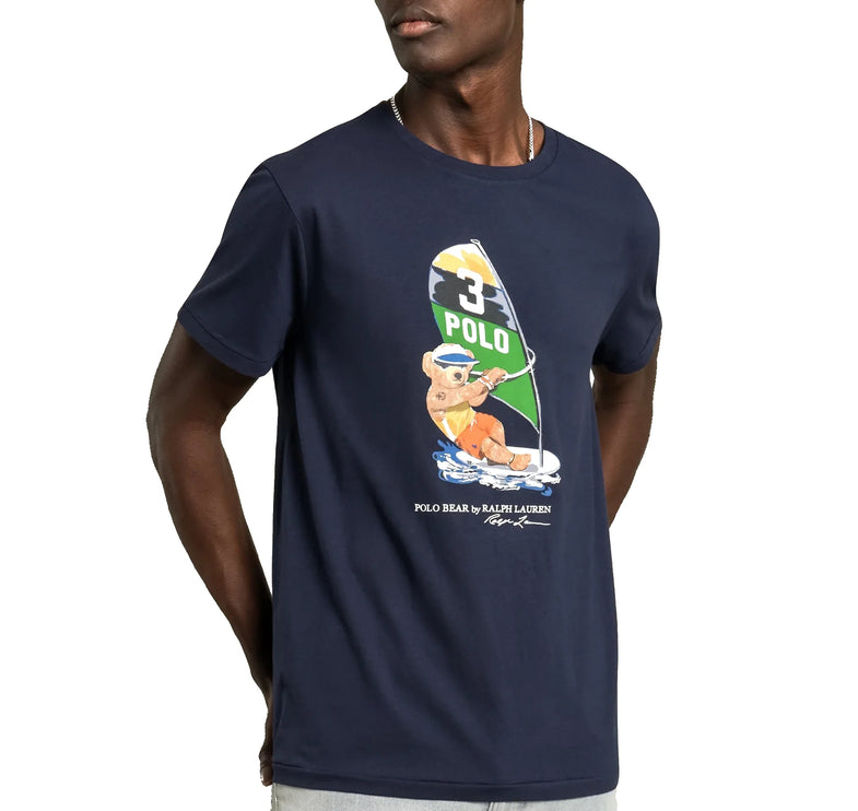 Polo Ralph Lauren Men's Surfing Polo Bear Tee Navy