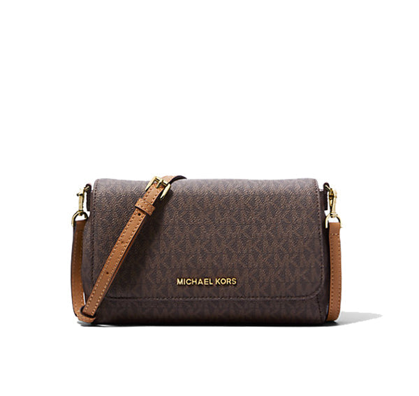 Michael Kors Women's Medium Logo Convertible Crossbody Bag Brown