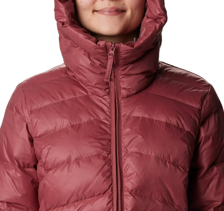 Columbia Women's Autumn Park Down Hooded Mid Jacket Beetroot