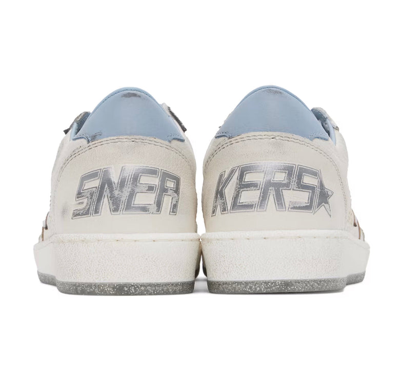 Golden Goose Women's Ball Star Sneakers White/Blue Fog