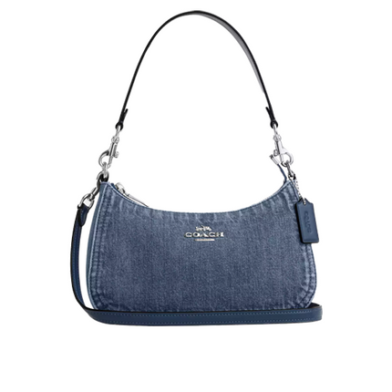 Coach Women's Teri Shoulder Bag Denim/Silver/Indigo