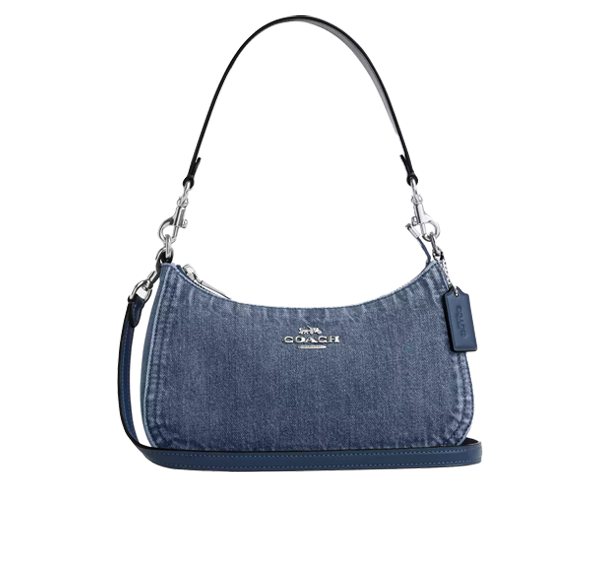 Coach Women's Teri Shoulder Bag Denim/Silver/Indigo