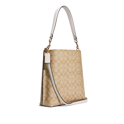 Coach Women's Mollie Bucket Bag In Signature Canvas Gold/Light Khaki Chalk