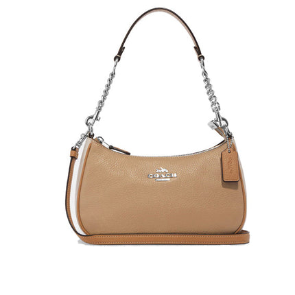 Coach Women's Teri Shoulder Bag In Colorblock Silver/Sandy Beige Multi