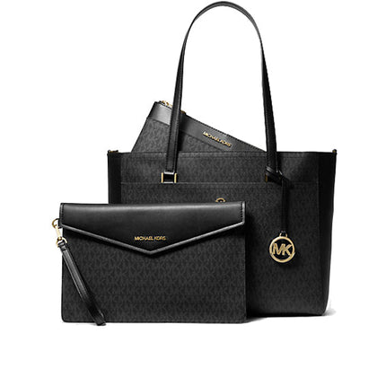 Michael Kors Women's Maisie Large Logo 3-in-1 Tote Bag Black