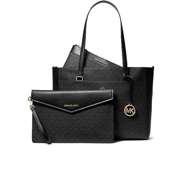 Michael Kors Women's Maisie Large Logo 3-in-1 Tote Bag Black