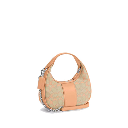 Coach Women's Carmen Mini Crossbody In Signature Jacquard Silver/Faded Blush