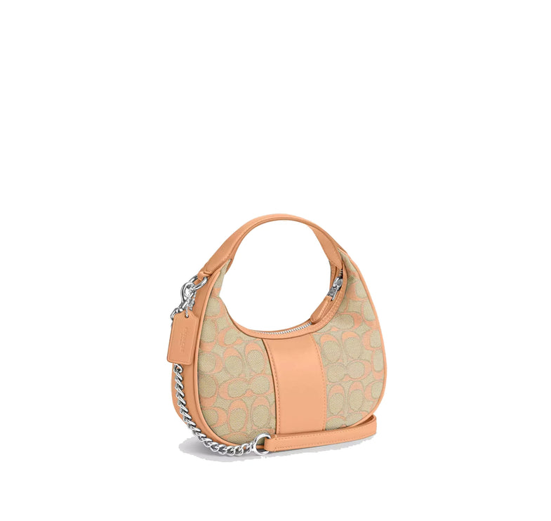 Coach Women's Carmen Mini Crossbody In Signature Jacquard Silver/Faded Blush